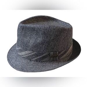 Stetson Fedora Hat Tweed Blue Casual Cap Hat